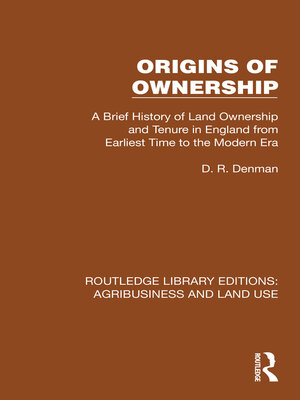 cover image of Origins of Ownership